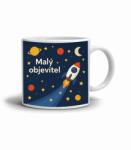  Fehér kerámia bögre 330ml képpel - kis felfedező (HRNEK-90X82-BILY-23)