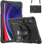  Rúgásálló borítás kézi markolattal Samsung Galaxy Tab S9 Ultra/Tab S10 Ultra készülékhez - fekete (660204120C)