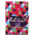  Szerencsés pénztárca tok iPad Air tablethez - bagoly család (11100535A)