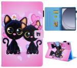  Kereszt alakú, intelligens záró tok Samsung Galaxy Tab A11/Tab A9 készülékhez - fekete macskák (660204791A)