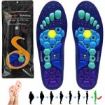  Akusoli Mágneses Talpbetét Akupresszúra Masszírozó M40-43 Cipőhöz Gyógyító Mágnesekkel kék (wuxihan)