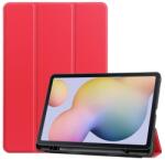  Pozicionáló intelligens PU bőr táblagép tok Samsung Galaxy Tab S8 - piros (101229132C)