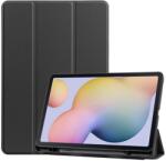  Helymeghatározó intelligens PU bőr tablet tok Samsung Galaxy Tab S8 - fekete (101229132A)
