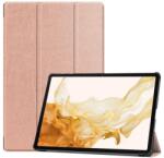  Pozicionáló intelligens PU bőr táblagép tok Samsung Galaxy Tab S8 Plus - rózsa arany (101244194D)