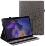  Tree PU bőr pénztárca tok tablethez Samsung Galaxy Tab A8 10.5 (2021) - szürke (101239862D)