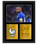 BELATONI Keretezett kép Kylian Mbappé Franciaország Real autogram reprint 30x20 cm (Kylian z autografem 30x20 cm)