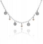 Astyle Gyöngy és érme nyaklánc, ezüst, ródiumozott