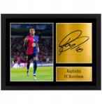 BELATONI Vászonkép Raphinha Fc Barcelona foci poszter dedikált replikával 40x30 cm (Raphinha Barca 40x30 cm)