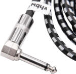 VHBW Gitár Audio Kábel - 6, 35 mm-es Audio Aljzathoz kompatibilis, 3 m, Derékszögű, Fonott