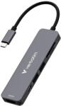 Verbatim Docking Station VERBATIM Hub Verbatim USB-C/HDMI/USB-A 3.2/USB-A 2.0/SD/microSD, aluminiu, 112.2x29.7x11mm (32156)