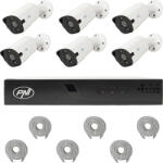 PNI Pachet supraveghere video NVR POE PNI House IP716J 6 camere PNI IP818J 8MP si 6 cabluri UTP CAT6 20 metri incluse (pni-ip716-6i8)
