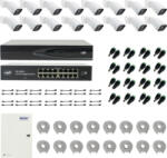 PNI Pachet NVR PNI House IP816 cu 16 camere PNI IP740 4MP sursa switch cabluri mufe si splitere (pni-ip816-16)