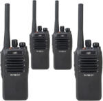 PNI Kit 4 statii radio portabile PNI PMR R17 446MHz 0.5W 16 canale PMR si tonuri 50 CTCSS si 104 DCS programabila Li-Ion 2200 mAh IP68 (pni-r17-4) Statii radio
