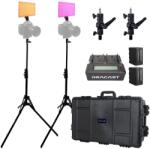 Dracast Kit Iluminare Dracast LED240 X Series On-Camera RGBWW 2 Lampi cu Valiza Rigida + Stative