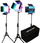 Dracast Kit Iluminare Dracast LED500 X Series RGB si Bi-Color 3 Lampi cu Geanta Nylon