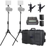 Dracast Kit Iluminare LED Dracast X Series LED240 Bi-Color On-Kamera 2 Light Kit with Injection Molded Travel Case and light stands