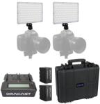 Dracast Kit Iluminare LED Dracast X Series LED240 Bi-Color On-Kamera 2 Light Kit with Injection Molded Travel Case