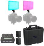 Dracast Kit Iluminare Dracast LED240 X Series On-Camera RGBWW 2 Lampi cu Valiza Rigida