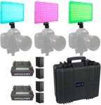 Dracast Kit Iluminare LED Dracast X Series LED240 RGBWW On-Kamera 3 Light Kit with Injection Molded Travel Case