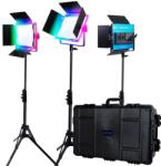 Dracast Kit Iluminare Dracast LED500 X Series RGB si Bi-Color 3 Lampi cu Valiza Rigida