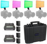 Dracast Kit Iluminare Dracast LED240 X Series On-Camera RGBWW 4 Lampi cu Valiza Rigida