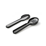 Lekue Комплект прибори за хранене Lekue On The Go 1010238, 4 части, Калъф за съхранение, -20°C / +100°C, Неръждаема стомана, Черен (1010238)