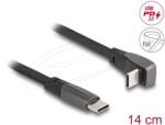 Delock 80750 USB 2.0 0, 14 M USB C Fekete USB kábel (80750)