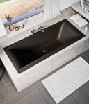 Niagara Wellness Petra lux slim 170×80 matt fekete egyenes kád