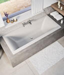 Niagara Wellness Petra lux slim 180×80 matt fehér egyenes kád