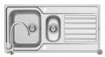 Pyramis Set chiuveta incastrabila inox Pyramis FEDRA EXTRA 100 LN si baterie BELLO crom 101230801BLO (101230801BLO) Chiuveta