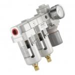 Vevor Regulator filtru dublu pentru compresoare 3/8, Vevor 10 Bar, dimensiune 185×67×155 mm