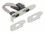 Delock 90001 RS-232 2-port PCIe x1 soros port bővítőkártya (90001)