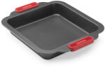 Lékué Tava de copt Lekue 1009437, 20x20 cm, Acoperire ceramica antiaderentă, Otel carbon, +4°C / +240°C, Negru/rosu (1009437)