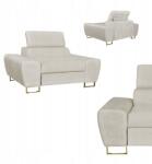  Bosso Társalgószék, Családi Bútorok, Bézs Velúr, Állítható Fejtámla