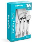 Bewello BW1022B Evőeszköz készlet - matt ezüst - 16 részes (T3349)