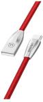 USAMS u-light adatkábel, usb - type-c, 2a, gyorstöltő, 120cm, led jelzés, piros (TCZSUSB04)