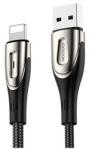 JOYROOM sharp adatkábel, usb - lightning, 2.4a, gyorstöltő, 300cm, cipőfűző, led jelzés, fekete, kompatibilis: Apple IPAD mini 2 / iPhone 6 4.7 / IPAD Air 2 (S-M411_B_LIGHTNING300)