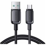 JOYROOM adatkábel, usb - microusb, 2.4a, pd gyorstöltő, 200cm, törésgátló, fekete (S-AM018A14 / S-AL012A14)
