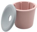 Fiboo Snack Fibeek habzsolásgátló tálka tetővel rózsaszín 9x8cm