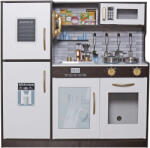 AGA Bucătărie din lemn Mr. Cook XXL cu echipament bogat și design modern, lumini și sunete Maro-gri (MR6078) Bucatarie copii