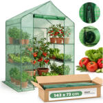 AKORD Furniture Factory AKORD Mini Fóliaház Polcokkal Zöld 143x73x195 cm (AKO-SZKOGRZPOZIE)