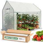 AKORD Furniture Factory Kerti Fóliaüvegház Fehér 200x140x200 cm UV Szűrővel (AKO-SZKOGR214BIA)