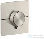 Hansgrohe AXOR SHOWERSELECT ID Square falsík alatti termosztátos kád/zuhany csaptelep biztonsági kombinációval, rozsdamentes acél hatású 36753800 (36753800)