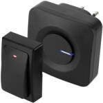 Somogyi Elektronic DBK1001AC vezeték és elem nélküli csengő, 100m hatótáv, 36 dallam, szabályozható hangerő, fényjelzés, IP44, kinetikus nyomógomb - koronaphone