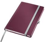 Leitz Style jegyzetfüzet, A5-ös, keményfedeles, vonalas, gránátvörös
