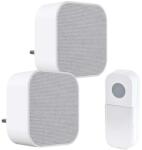 Solight 1L74 vezeték nélküli csengő konnektorba, 180m, learning code - 2db, fehér