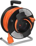 Solight Kábeldobos hosszabbító 1 aljzattal - 50m, narancs