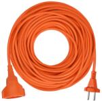 Solight Hosszabbító kábel csatlakozóval 1 aljzattal - 15m, 2x1, 5, narancs