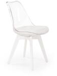 Halmar Trinidad étkezőszék, átlátszó / fehér
