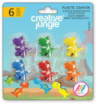 SaKOTA Creative Jungle Dinó 6 db-os plasztik zsírkréta készlet (CFA0945) - tintasziget